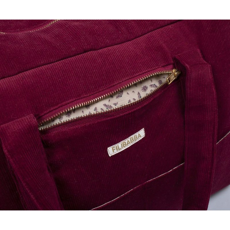 Filibabba Torba Nursing bag Sztruks Deeply Red FILIBABBA