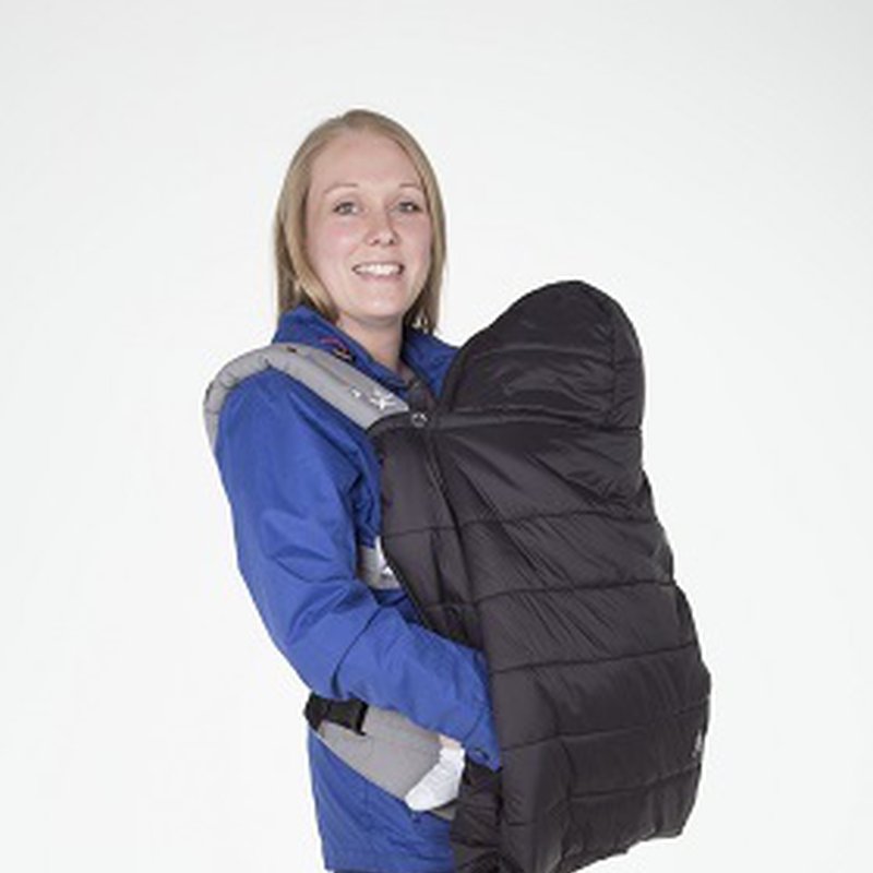 CuddleCo - Śpiworek do nosidełka/wózka/fotelika 3w1 Comfi-Cape - fuksja/czarny