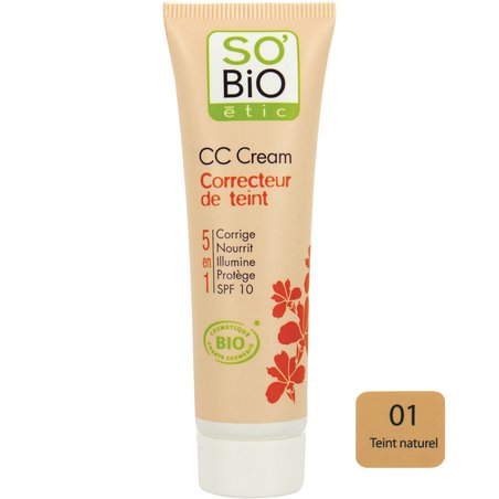 So Bio etic - SO BIO, Organiczny krem CC 5w1, jasny beż 01, 30 ml