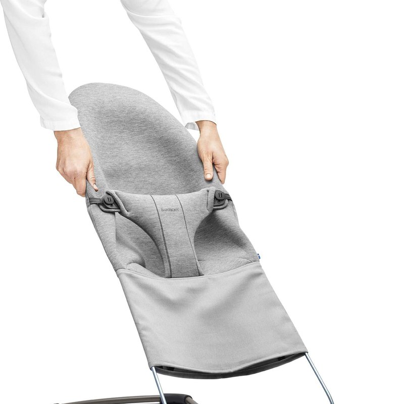 BABYBJORN - BabyBjörn - poszycie do leżaczka Balance Bliss Jasny Szary, 3D Jersey