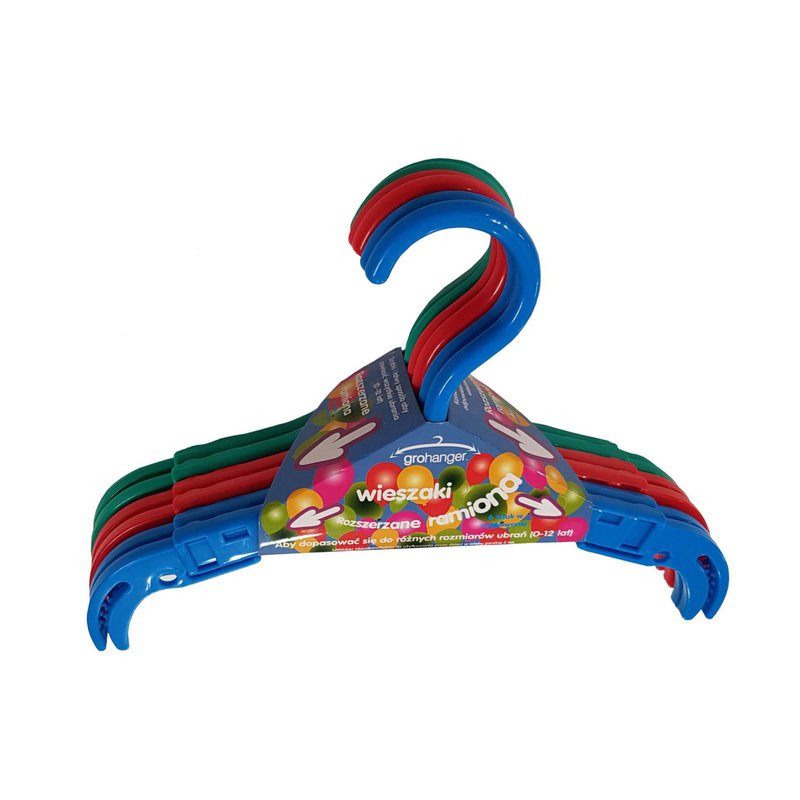 Wieszaki - rozszerzane ramiona - Wieszaki Grohanger komplet - 6 szt.