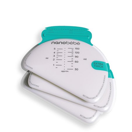 Nanobebe - Torebki do przechowywania mleka matki/pokarmu - 25 szt. + organizer