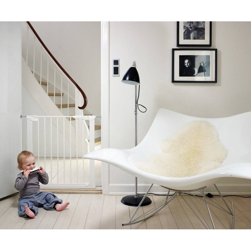 Bramka ochronna Baby Dan PREMIER + 2 rozszerzenia - biała