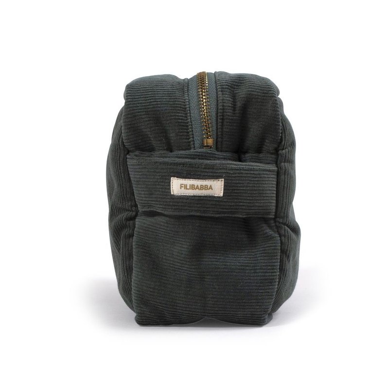 Filibabba Kosmetyczka mała Sztruks Pine Green FILIBABBA