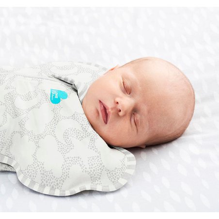 Love to Dream - Otulacz Swaddle UP - rozmiar S - szary - ETAP 1 - 1.0 TOG Organic