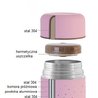 Miniland - Termos do posiłków Azure-Rose 600ml z powłoką - różowy Miniland - Termos do posiłków Azure-Rose 600ml z powłoką - różowy