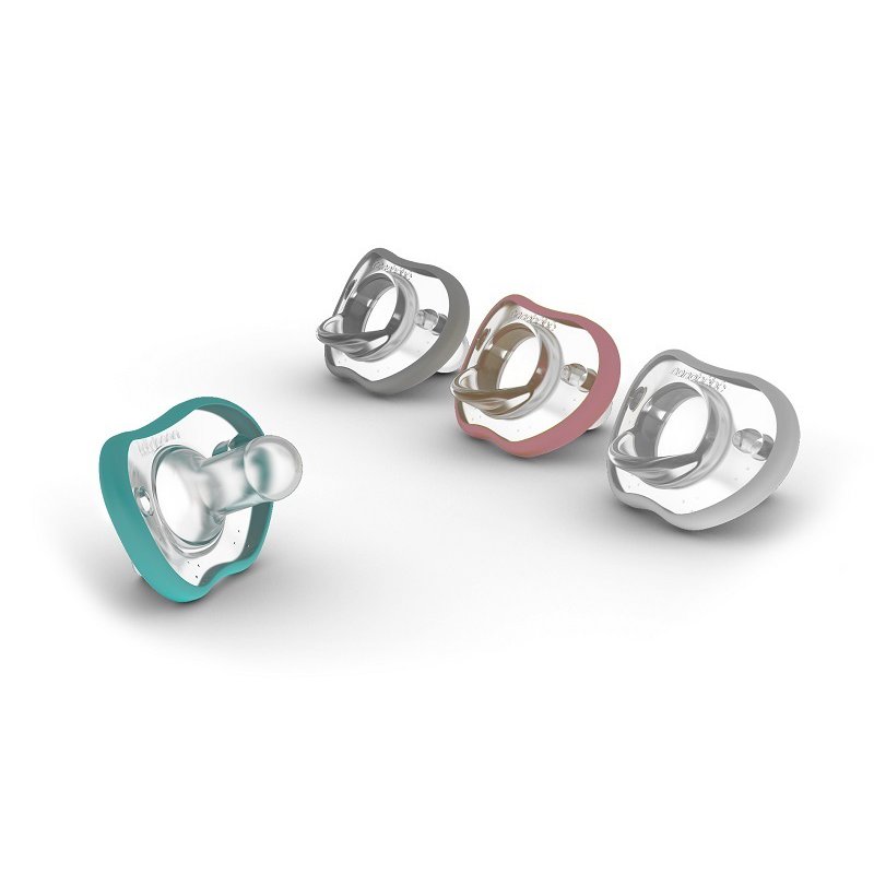 Smoczek uspokajający Nanobebe Flexy - 0-3 m - 2 szt. - szary