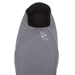 CuddleCo - Śpiworek wodoodporny Comfi-Extreme - szary melange/gwiazdki