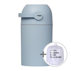 Magic - Kosz na zużyte pieluchy - niebieski (na 25 pieluch) + worki