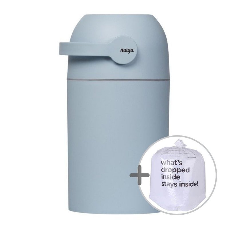 Magic - Kosz na zużyte pieluchy - niebieski (na 25 pieluch) + worki