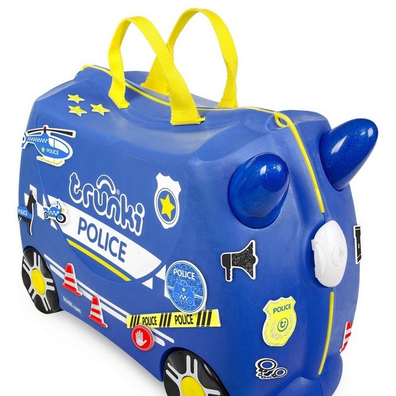 Trunki - Jeżdżąca walizeczka - Radiowóz Percy + naklejki