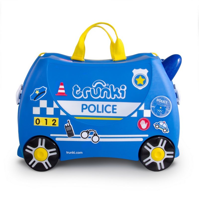 Trunki - Jeżdżąca walizeczka - Radiowóz Percy + naklejki