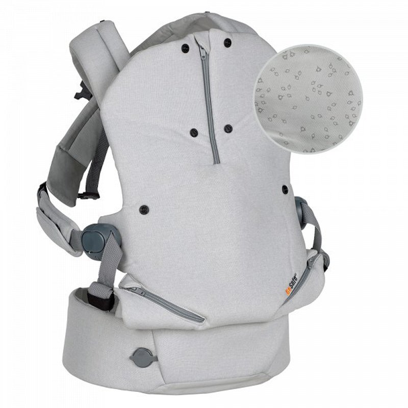 BeSafe tekstylia - Nosidełko dla dziecka BeSafe Haven - Premium - szare