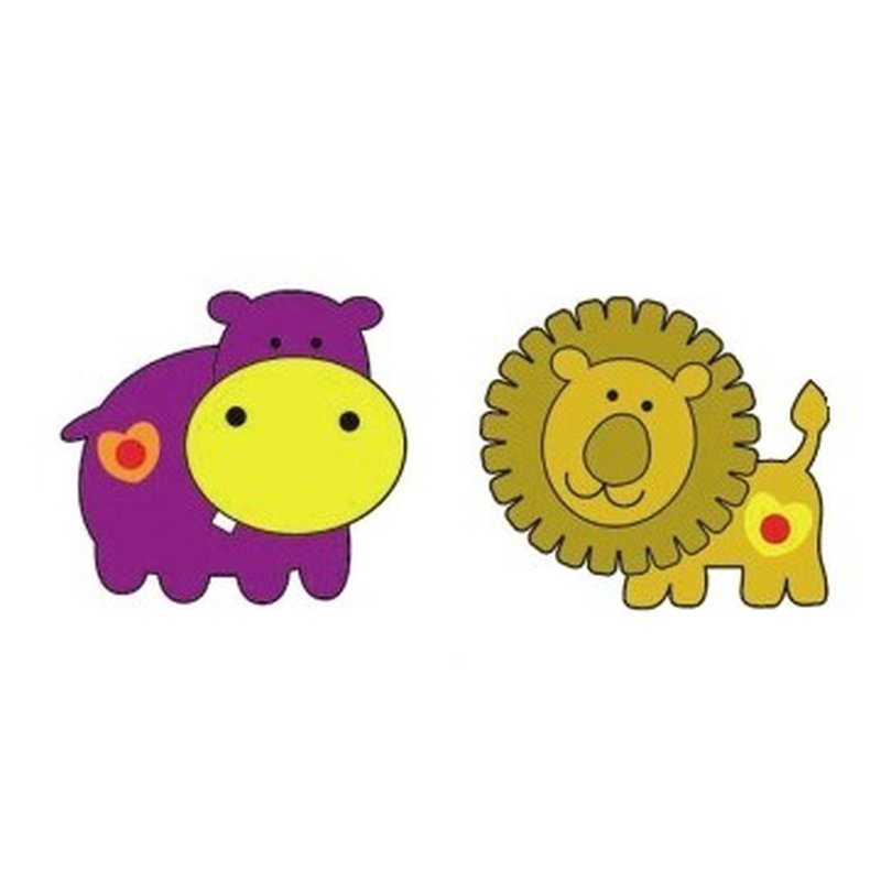 MARKO - Dekoracje Ścienne - Dekoracje ścienne - Hipopotam i Lew