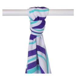 Ręcznik bambusowy XKKO BMB 90x100 - Ocean Blue Waves