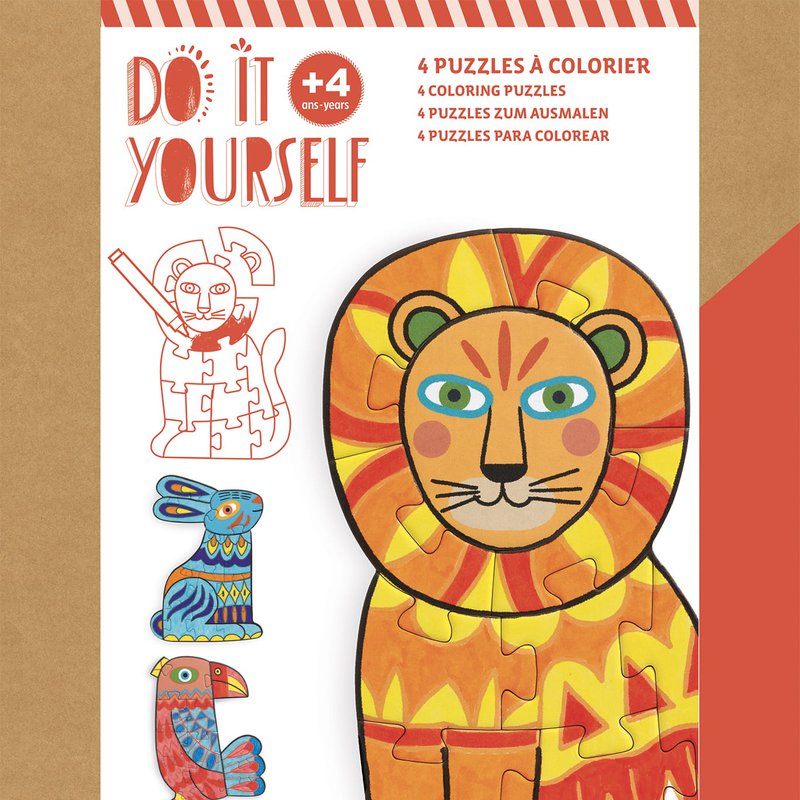 Djeco - Zrób to sam - puzzle do kolorowania DJ07946