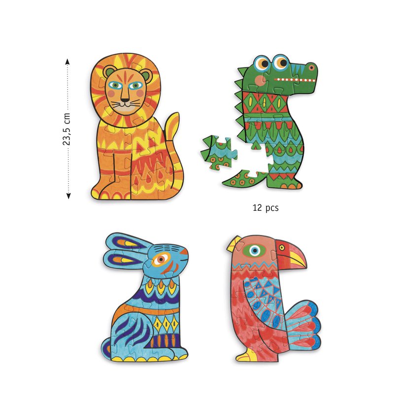 Djeco - Zrób to sam - puzzle do kolorowania DJ07946