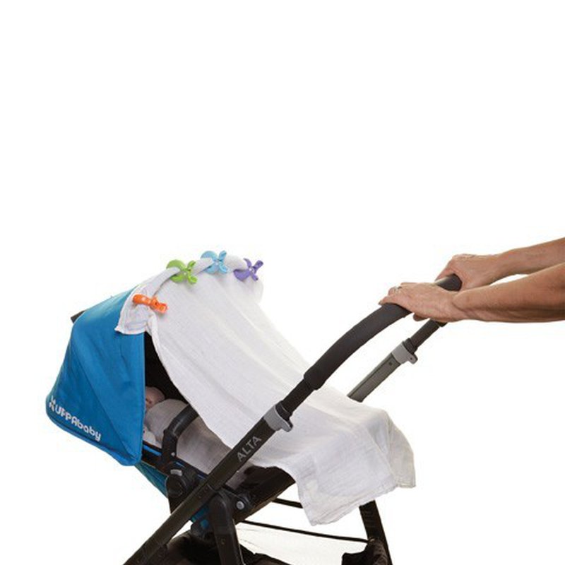 Dreambaby - Klipsy do wózka - mix (niebieski, pomarańczowy, zielony, fioletowy)