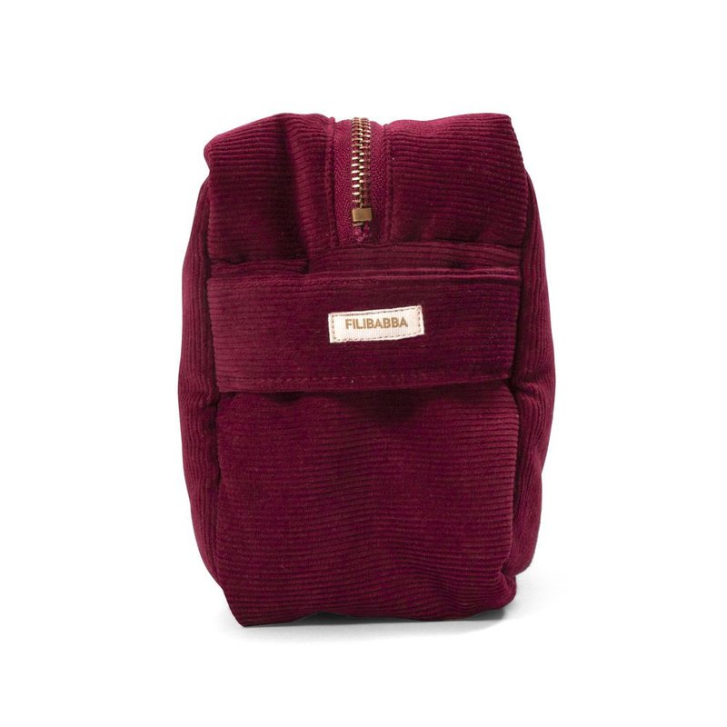 Filibabba Kosmetyczka mała Sztruks Deeply Red FILIBABBA