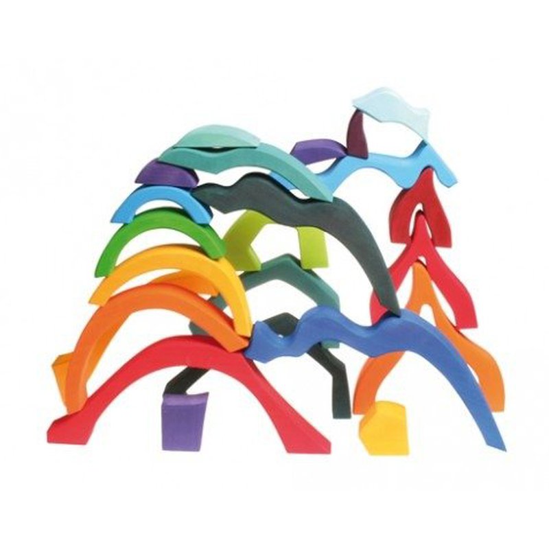 Zestaw do budowania 3 +, tęczowy, Grimm's