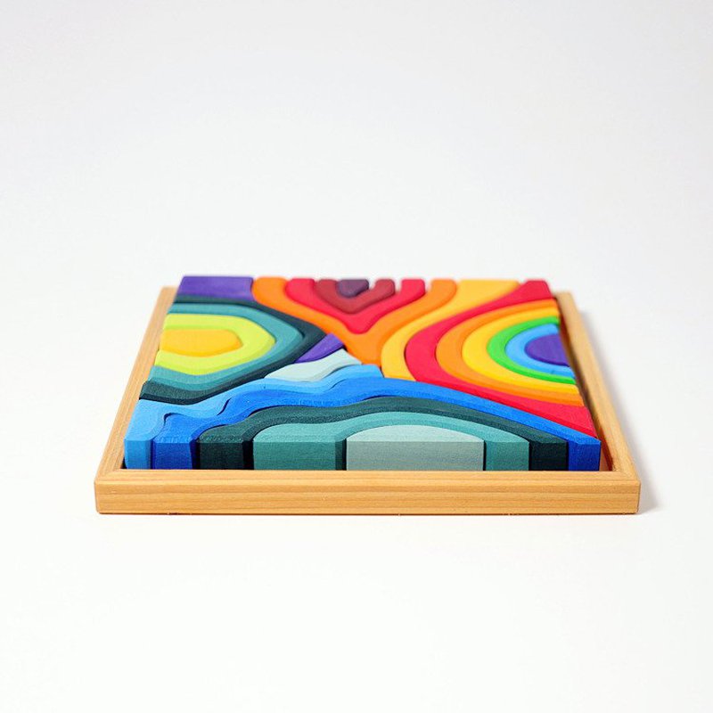 Zestaw do budowania 3 +, tęczowy, Grimm's