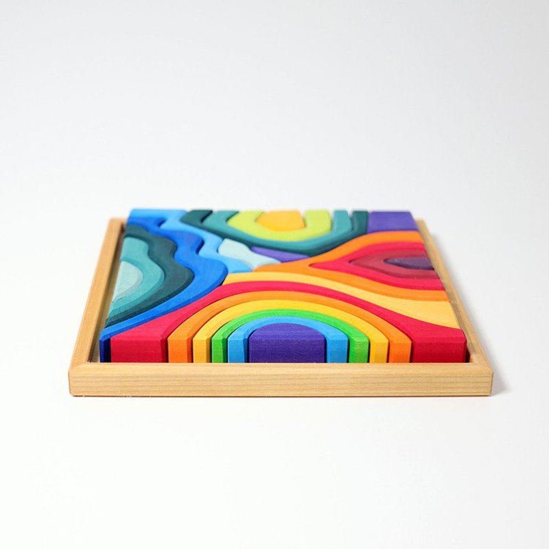 Zestaw do budowania 3 +, tęczowy, Grimm's