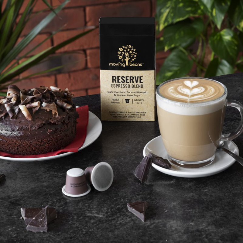 Moving Beans, Kawa w kapsułkach kompostowalnych Reserve Espresso Blend, 10 szt. MOVING BEANS
