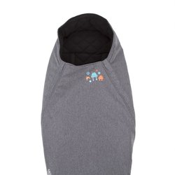 CuddleCo - Śpiworek wodoodporny Comfi-Extreme - szary melange/roboty