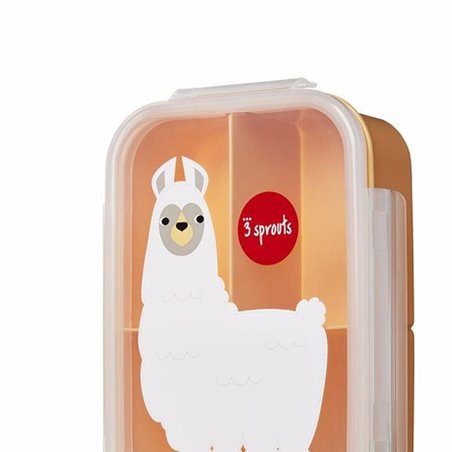 3 Sprouts Lunchbox Bento Lama Peach