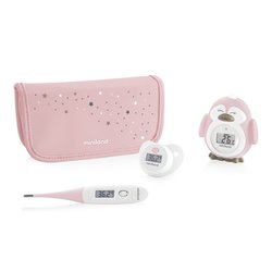 Miniland - Zestaw 3 termometrów Azure-Rose- termometr flexi, do kąpieli, smoczek