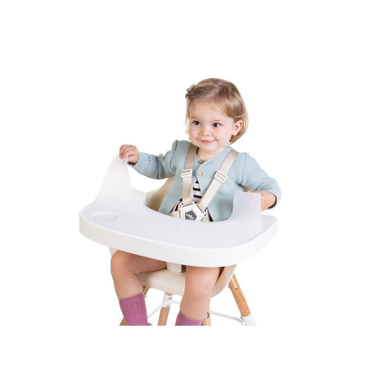 Childhome Tacka ABS do krzesełka Evolu 2 + mata silikonowa White CHILDHOME