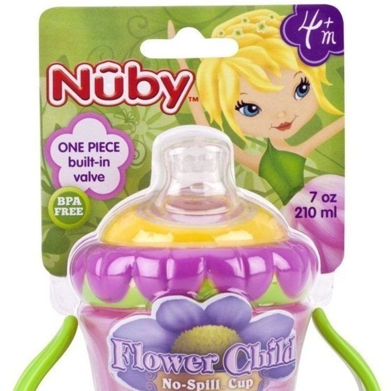 Nuby - Kubek niekapek z uchwytami - Kwiat