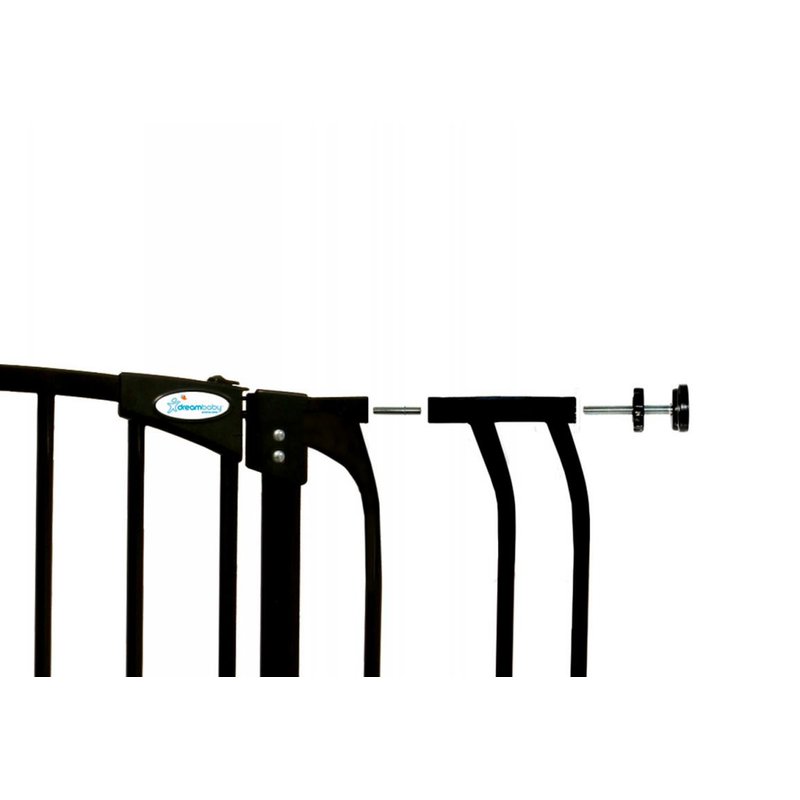 Dreambaby - Rozszerzenie bramki bezpiecz.Chelsea-18cm(wys. 1m)-czarne(brąz.karton)