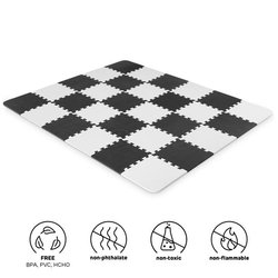 Kinderkraft Mata Piankowa Puzzle LUNO Black