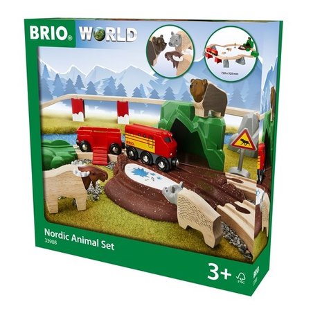 BRIO World Kolejka ze Zwierzętami Nordic
