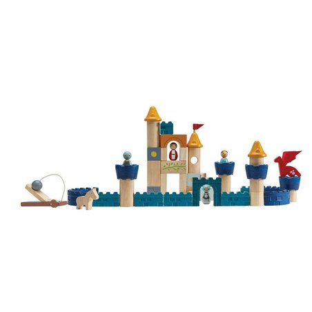 Plan Toys - Klocki zamek rycerski - barwy sadu
