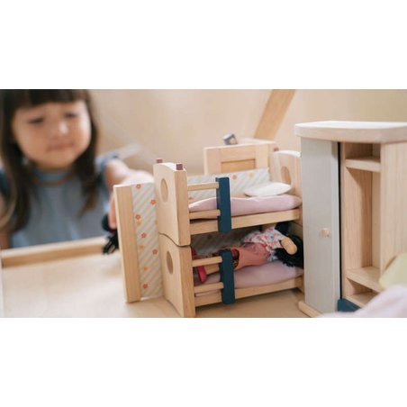 Plan Toys - Mebelki dla lalek - pokój dziecięcy - barwy sadu