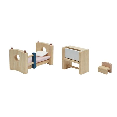 Plan Toys - Mebelki dla lalek - pokój dziecięcy - barwy sadu