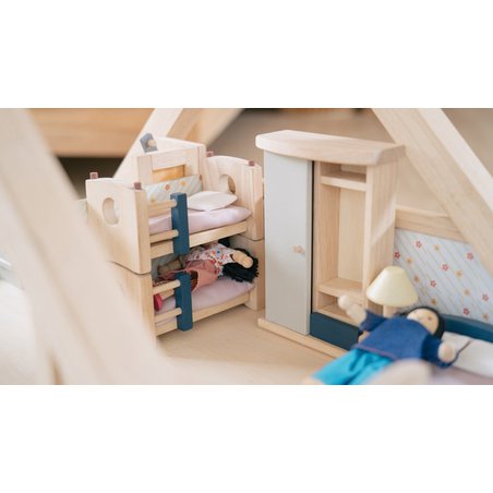 Plan Toys - Mebelki dla lalek - pokój dziecięcy - barwy sadu