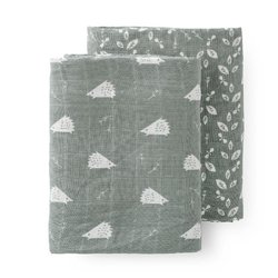 Fresk Pieluszki muślinowe zestaw 2 szt. 120 x 120 cm Jeż FRESK