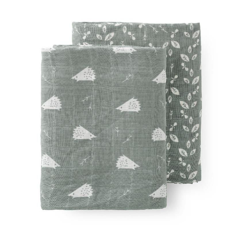 Fresk Pieluszki muślinowe zestaw 2 szt. 120 x 120 cm Jeż FRESK