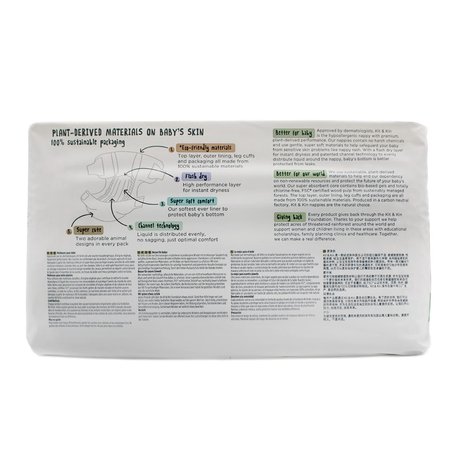 Kit and Kin, Biodegradowalne Pieluszki Jednorazowe 1 Mini (2-5kg), Owieczka/Sówka, 40 szt. KIT AND KIN