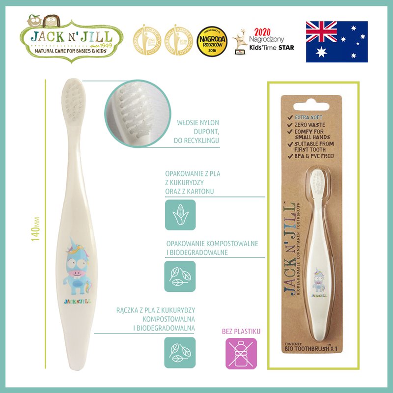 Jack N'Jill, BIO Szczoteczka do zębów, Unicorn JACK N'JILL