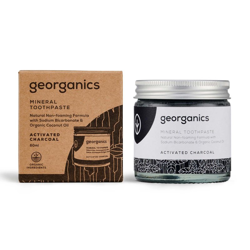 Georganics, Mineralna pasta do zębów w słoiku Activated Charcoal, 120ml GEORGANICS