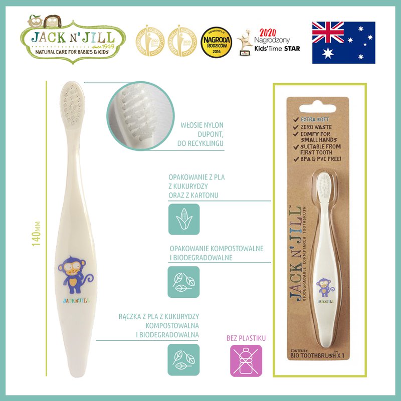 Jack N'Jill, BIO Szczoteczka do zębów, Monkey JACK N'JILL