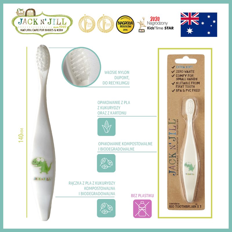 Jack N'Jill, BIO Szczoteczka do zębów, Dino JACK N'JILL