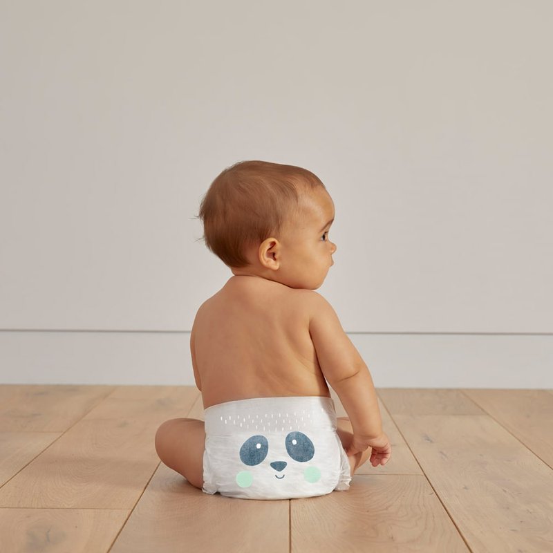 Kit and Kin, Biodegradowalne Pieluszki Jednorazowe 2 Midi (4-8kg), Myszka/Panda, 40 szt. KIT AND KIN