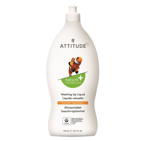 Attitude, Płyn do mycia naczyń, Skórka Cytrynowa (Citrus Zest), 700 ml ATTITUDE
