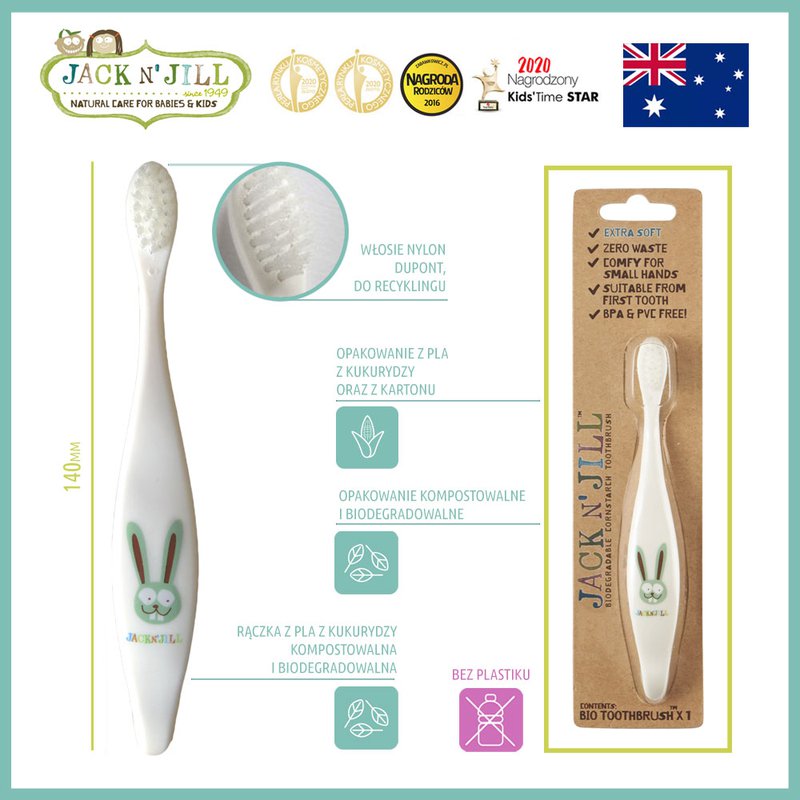 Jack N'Jill, BIO Szczoteczka do zębów, Króliczek JACK N'JILL