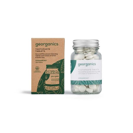 Georganics, Naturalne tabletki do mycia zębów, Spearmint, 120 tabletek GEORGANICS